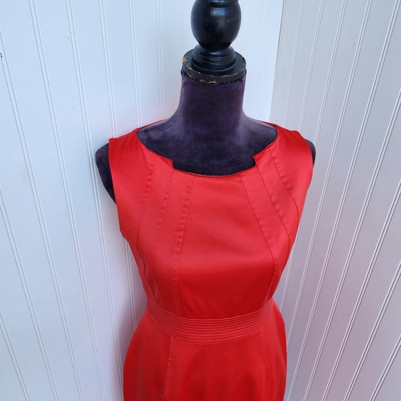 NWOT DAVID MEISTER Pencil Dress Womens Red Sleeveless Lined Carrier Sz 6 - Picture 3 of 15